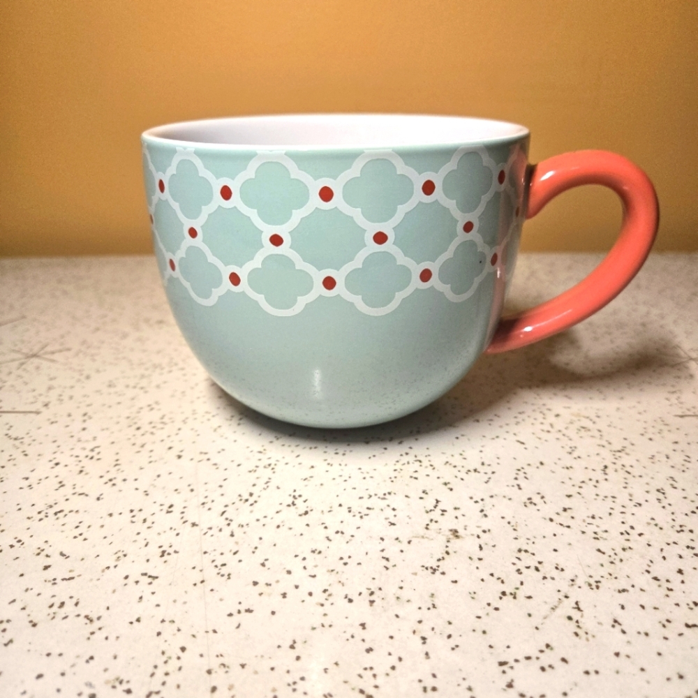 Soup Bowl or Mug with Geometric Pattern
